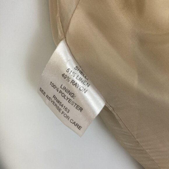 Chicos 2 Linen Blend Blazer Womens Large 12 Button Lined Lightweight Jacket Suit - Picture 9 of 13